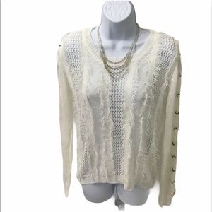 Siren Lily Sweater Top medium petite casual furry
